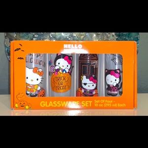 Hello Kitty Halloween 🎃 Tall Glasses Sturdy New Set 10 Ounces